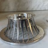 Pair of Keltum Pleet silver metal candlesticks