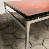 Glass coffee table by Jean René Talopp, 1970s