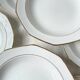 7 Winterling Marktleuthen Bavaria porcelain soup plates in white and gold