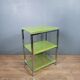 Shelf cabinet in broken tempered glass and metal