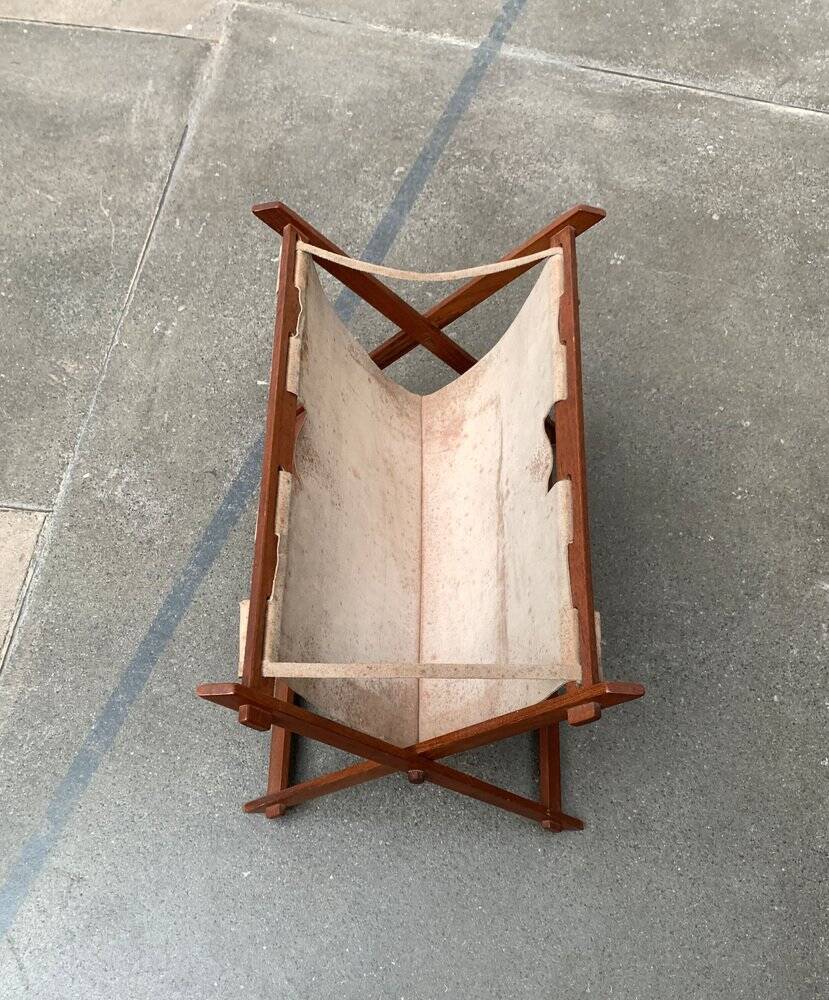 Mid-century folding magazine rack in teak, 1960s