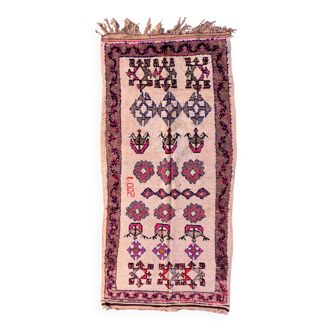 Colorful Azilal Moroccan rug - 128 x 277 cm