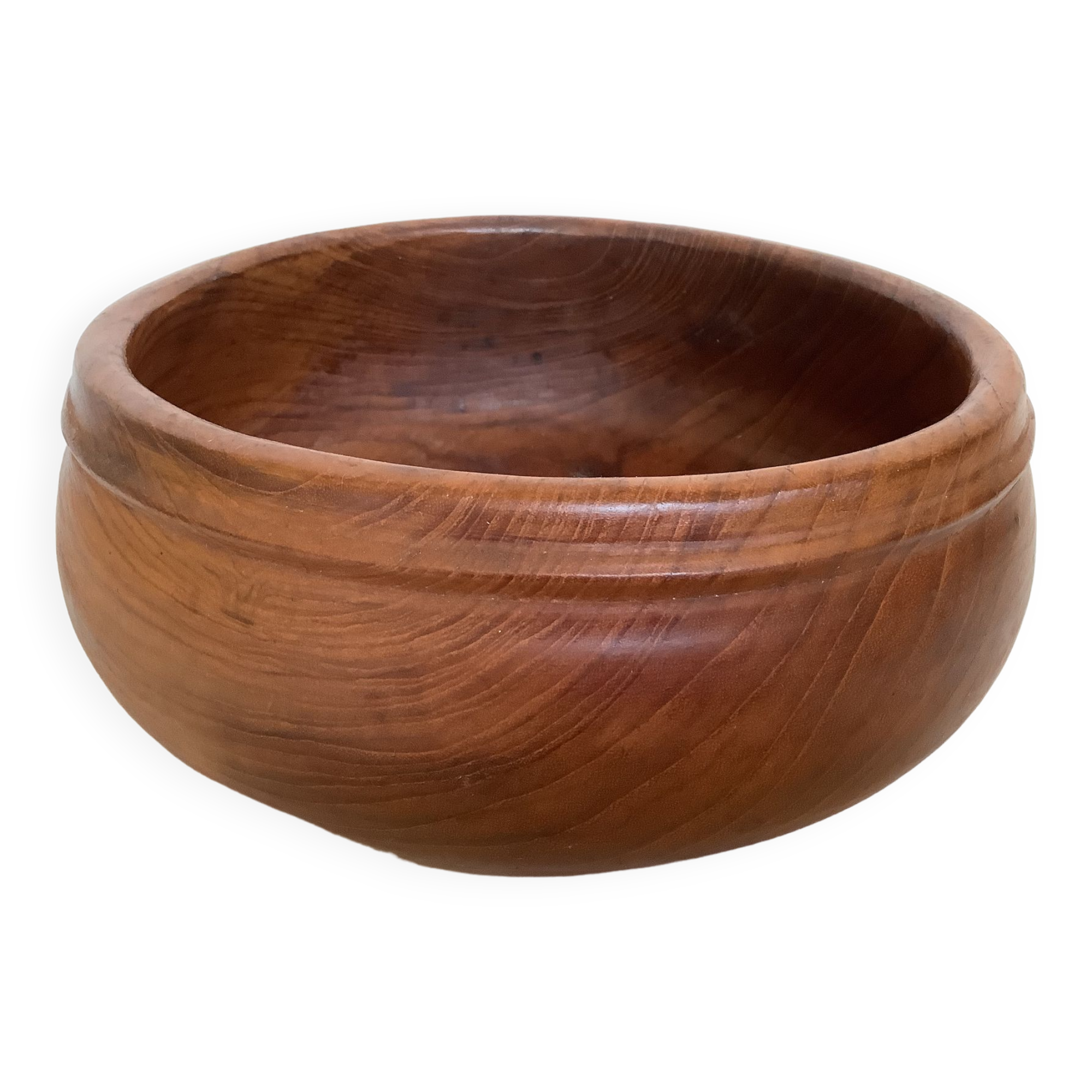 Large exotic teak wood salad bowl