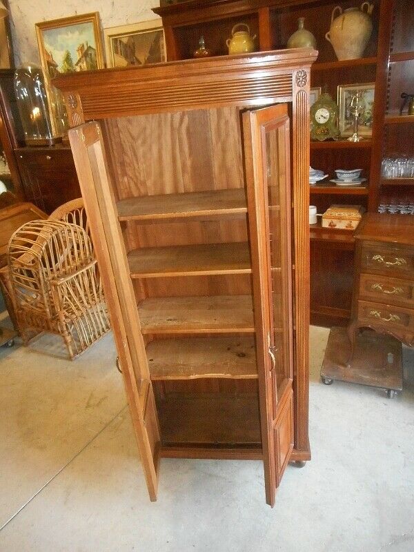 Bibliotheque 2 portes en noyer de 1900