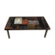 Table basse en pierre de lave émaillée