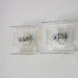 Italian Murano Glass Wall Lamps by Carlo Nason for Mazzega, 1970s, Set of 2