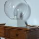 Lyre bedside table, cherry wood, 1960s.