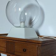 Lyre bedside table, cherry wood, 1960s.
