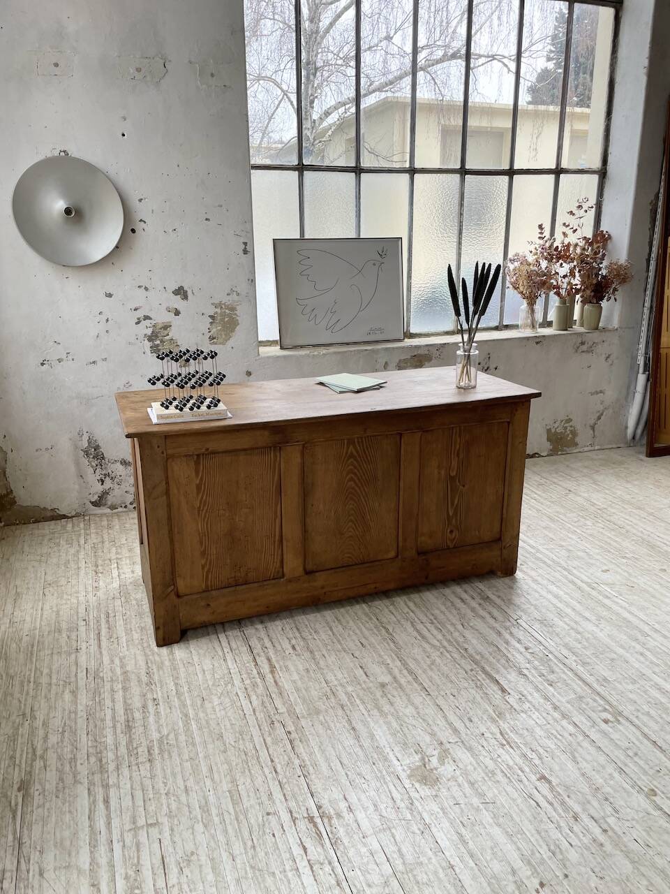 Oak and pine counter 1950