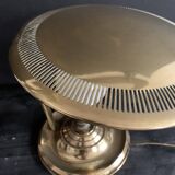 Bauhaus desk lamp, modernist in gilded brass, 1940s