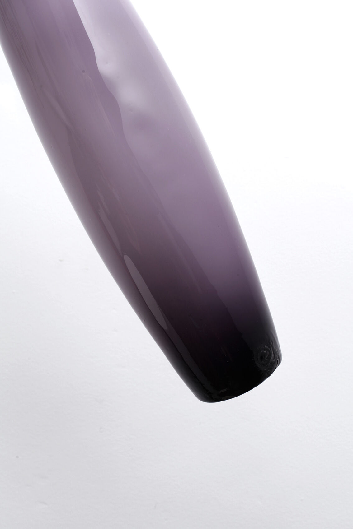 Vase lavender inside milk glass