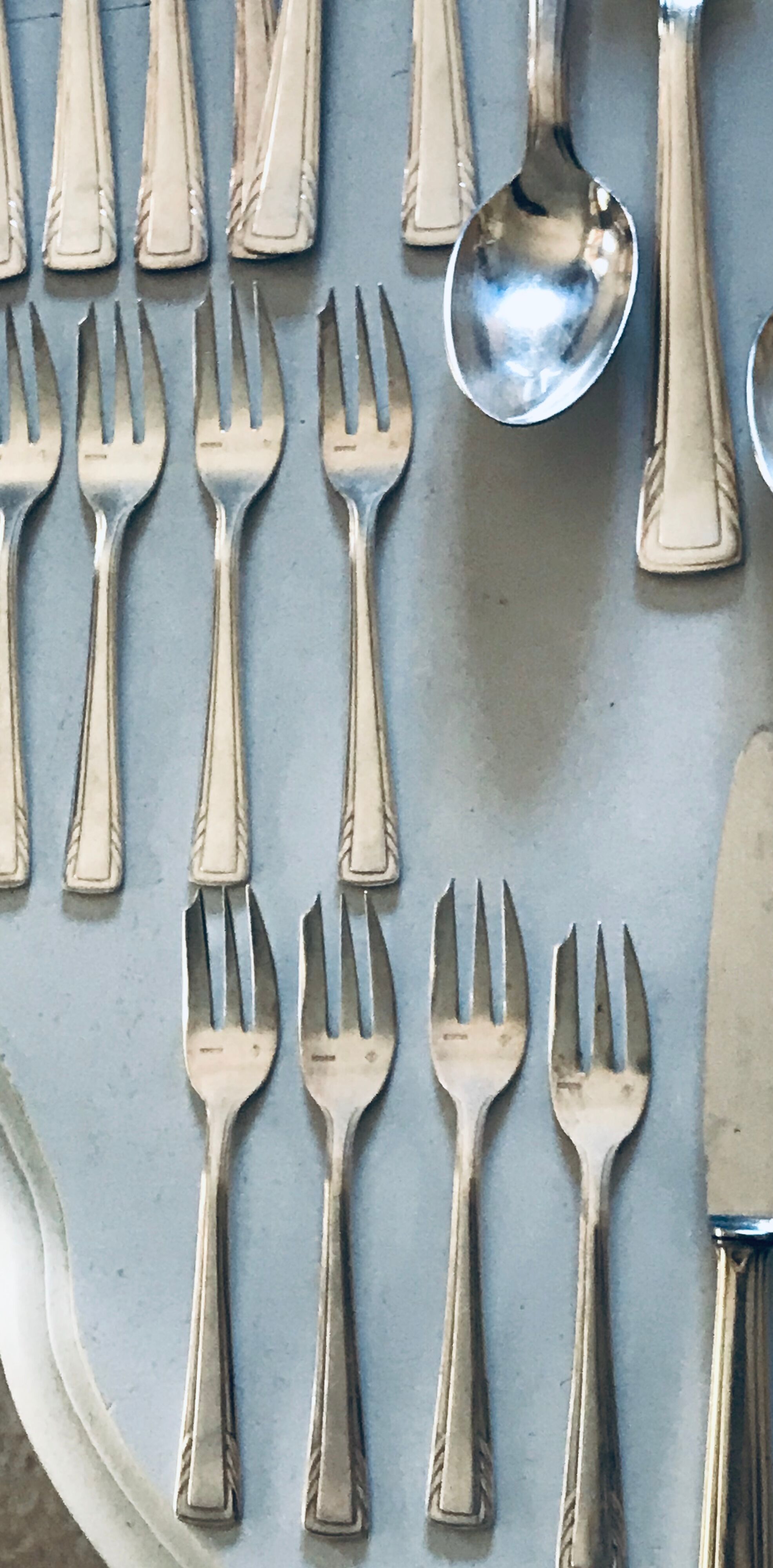 Art Deco Silver Metal Housewife J.Perrin