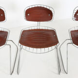 Set of six Beaubourg chairs designed by Michel Cadesin and Georges Laurent for the Centre Pompidou