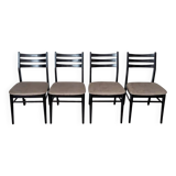 Lot de 4 chaises vintage des années 60