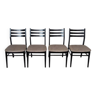 Lot de 4 chaises vintage des années 60