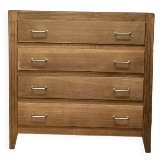 Vintage raw oak chest of drawers