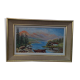 Oil on panel Roger Faure mountain landscape