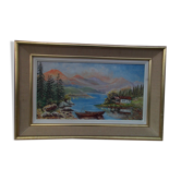 Oil on panel Roger Faure mountain landscape