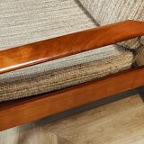Mid century vintage armchair with footrest