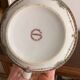 Saucière en porcelaine de Limoges Harreau à bord godronné style néo-classique Louis XVI