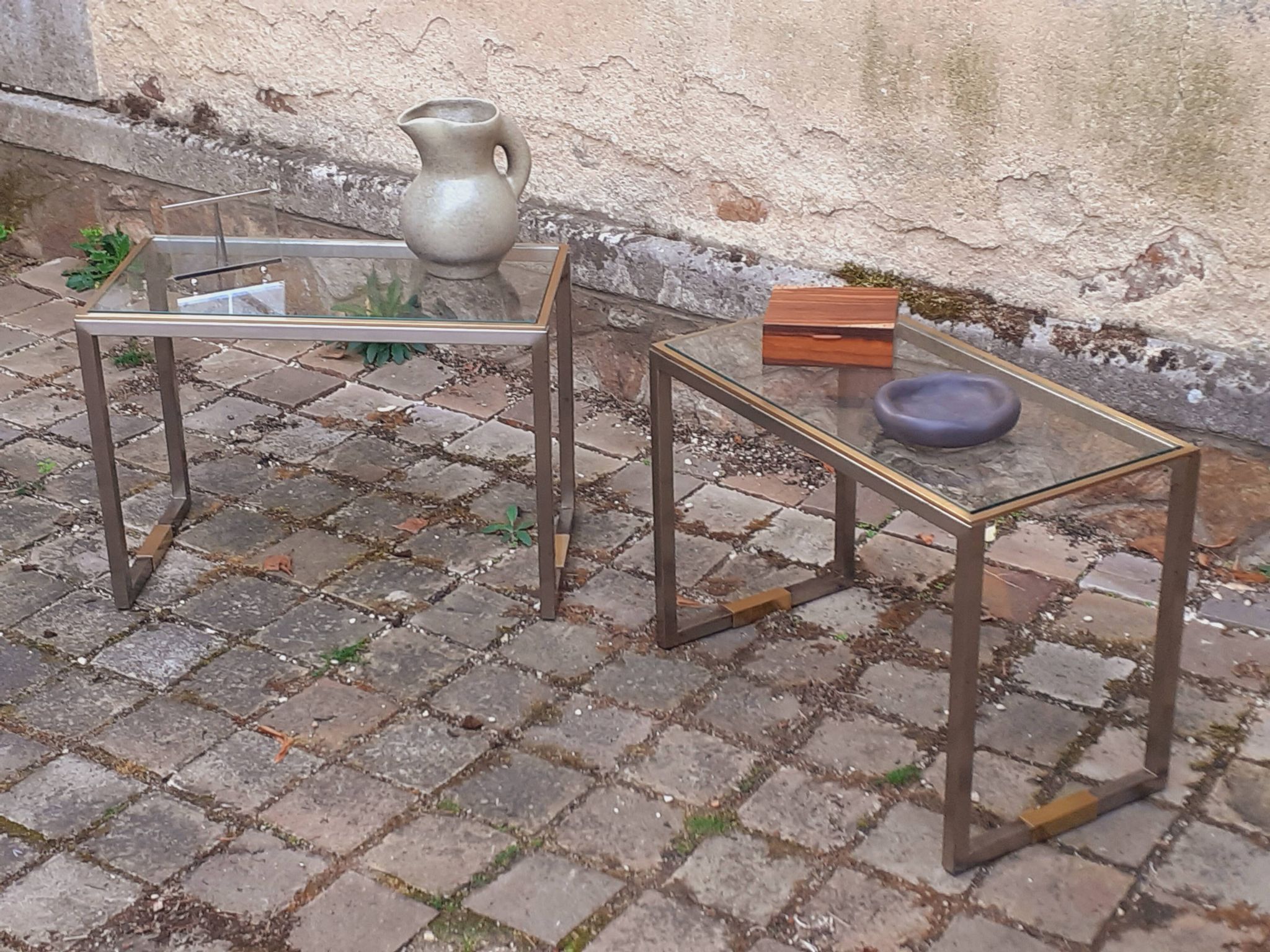 Paire de bout de canapé, chevets année 70