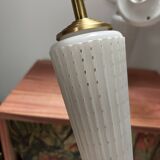 Pair of white and gold wall sconces