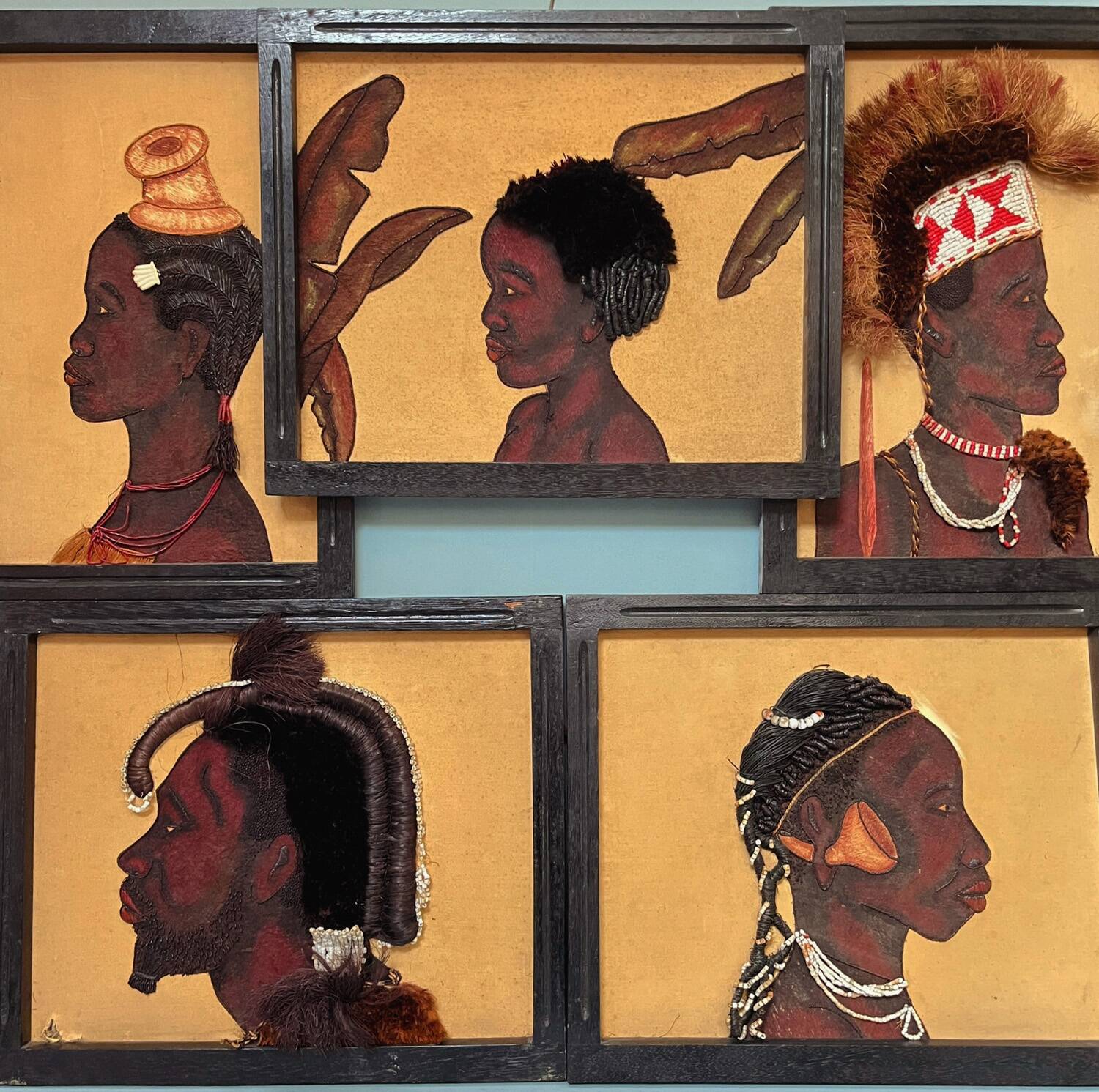 1950s painting "Mopende Man"