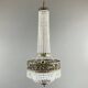 Empire-style chandelier in bronze with crystal pendants, early 20th century.