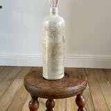 Low wooden stool turned solid 70s