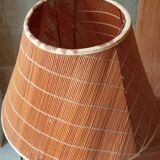 Pine lamp and rush lampshade from the 60s
