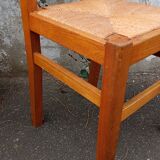Pair of straw chairs from the 1950s