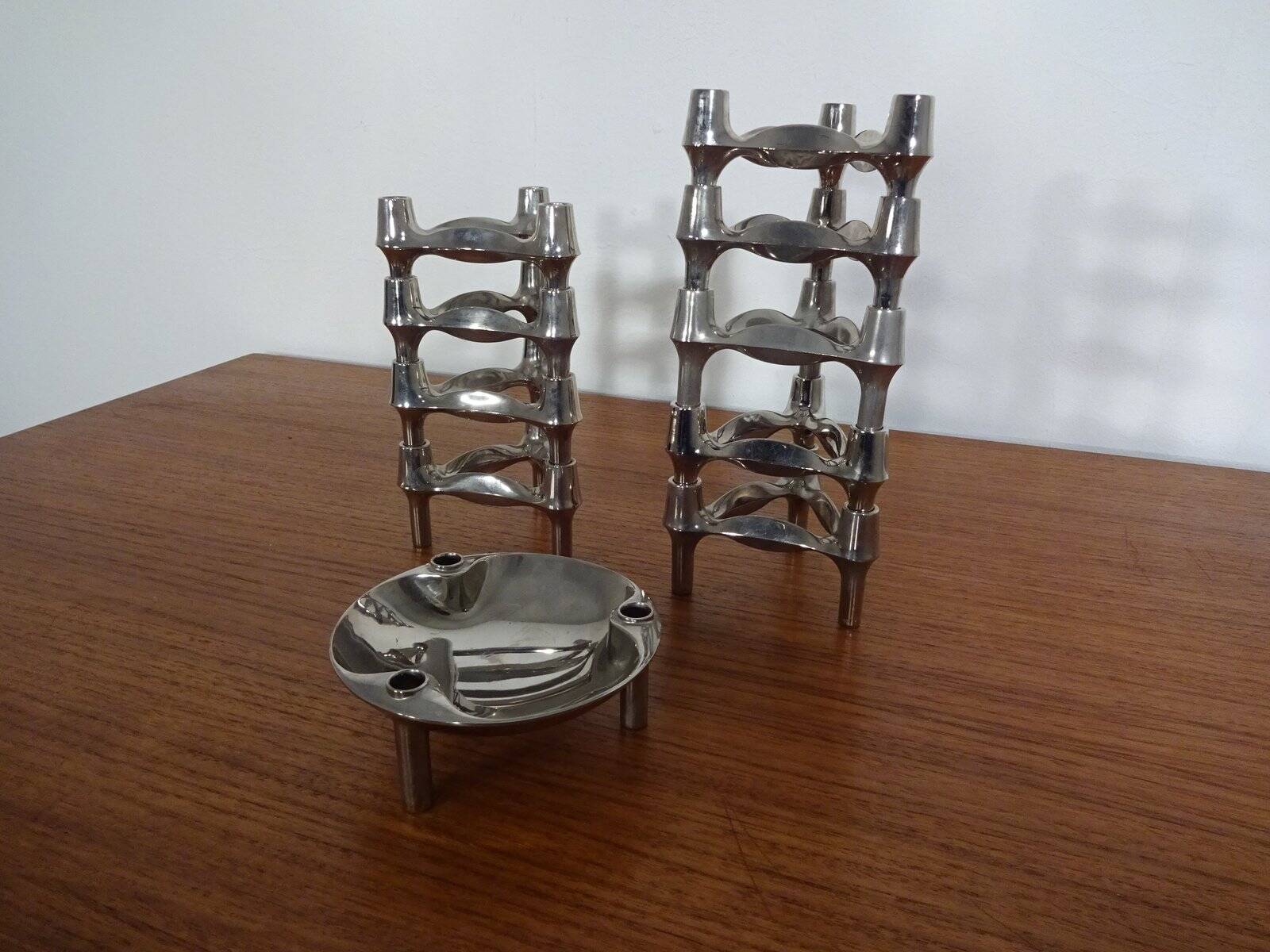 Candleholders by Ceasar Stoffi & Fritz Nagel for BMF, 1960s, Set of 10