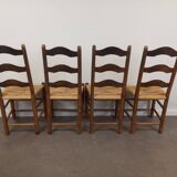 Brutalist chairs, set of 4