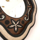 Mirror in wood and mother-of-pearl marquetry 48x61cm