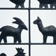 Separator Screen room divider Wrought Iron with Animals, 1950s