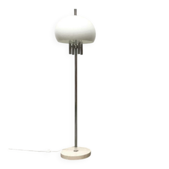 Italian space-style floor lamp from the 1960s with a stone base.