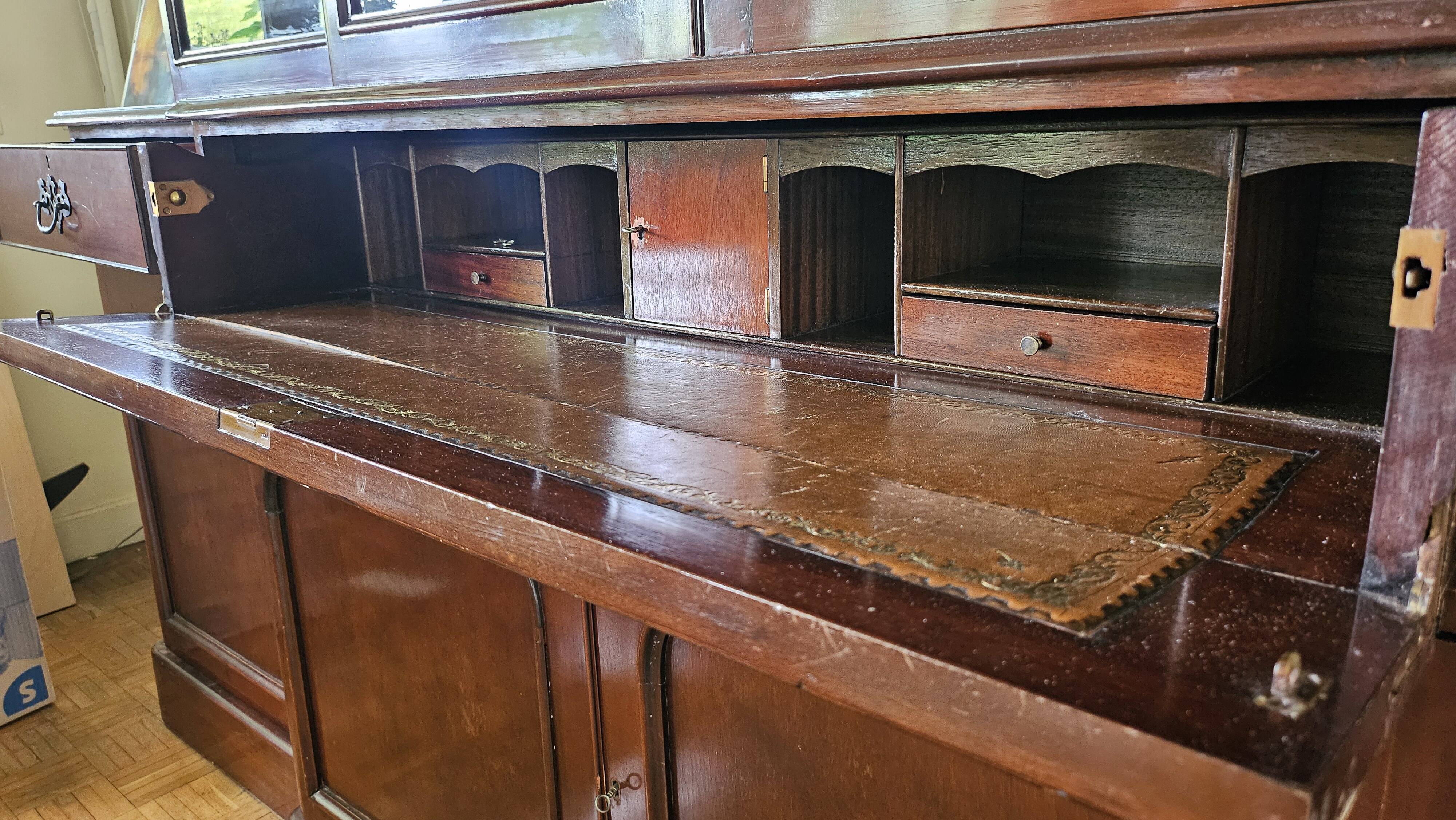 English library showcase and secretary