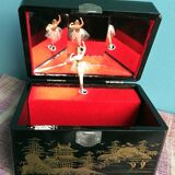 Asian music box and vintage tutu dancer 1970