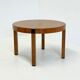 Vintage burl wood round dining table by Grange