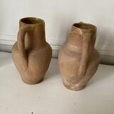 Set of 2 old terracotta vases