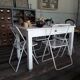 Lot de 4 chaises en métal peint