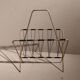 Vintage gold metal and black scoubidou magazine holders