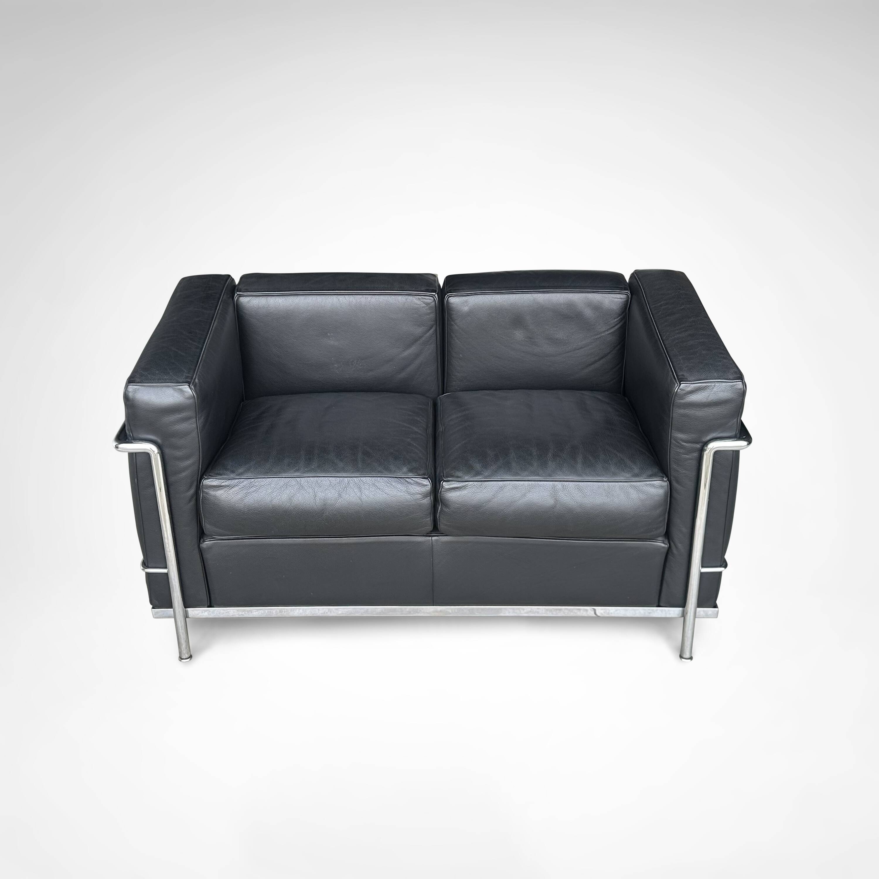 LC2 2-seater sofa by Le Corbusier et al. for Cassina 1990s