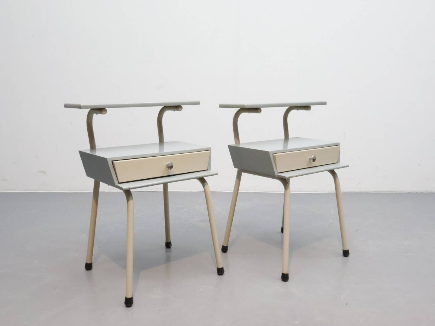 Set vintage nachtkastjes Wim Rietveld voor Auping