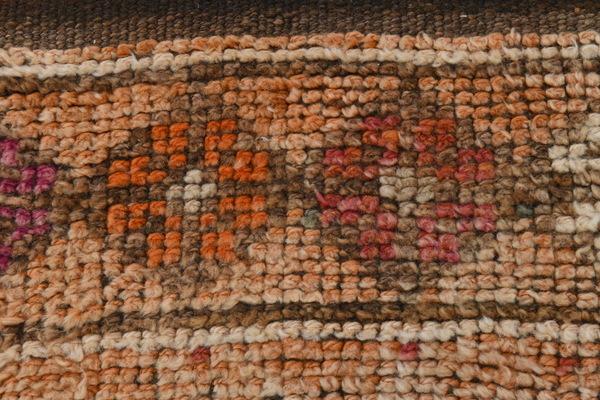 Light Orange & Red Turkish Runner Rug, 87x410Cm