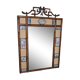 Chinese bamboo and ceramic mirror 120x175cm