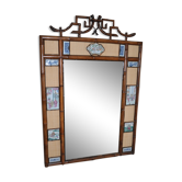 Chinese bamboo and ceramic mirror 120x175cm