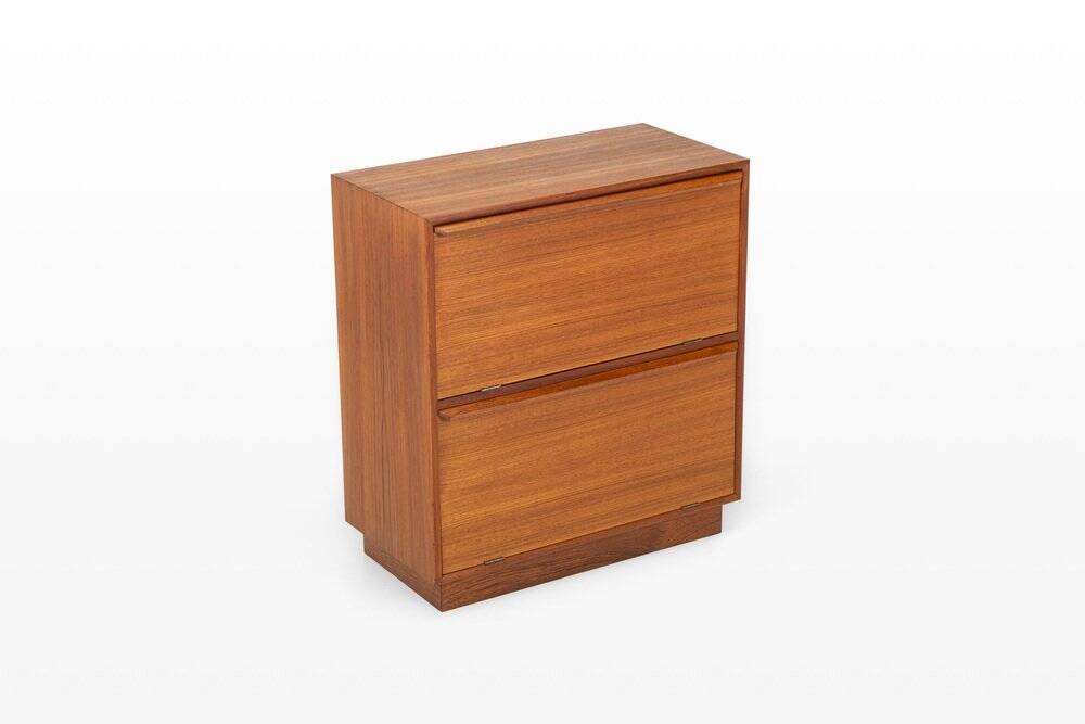 Teak shoe cabinet by G.V. Møbler, 1960s
