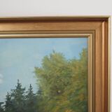 Painting „The Road to the Lake”, Danish design, 1980s, by Karin Hermansen