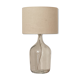 Lampe dame jeanne et jute écrue